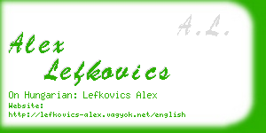 alex lefkovics business card